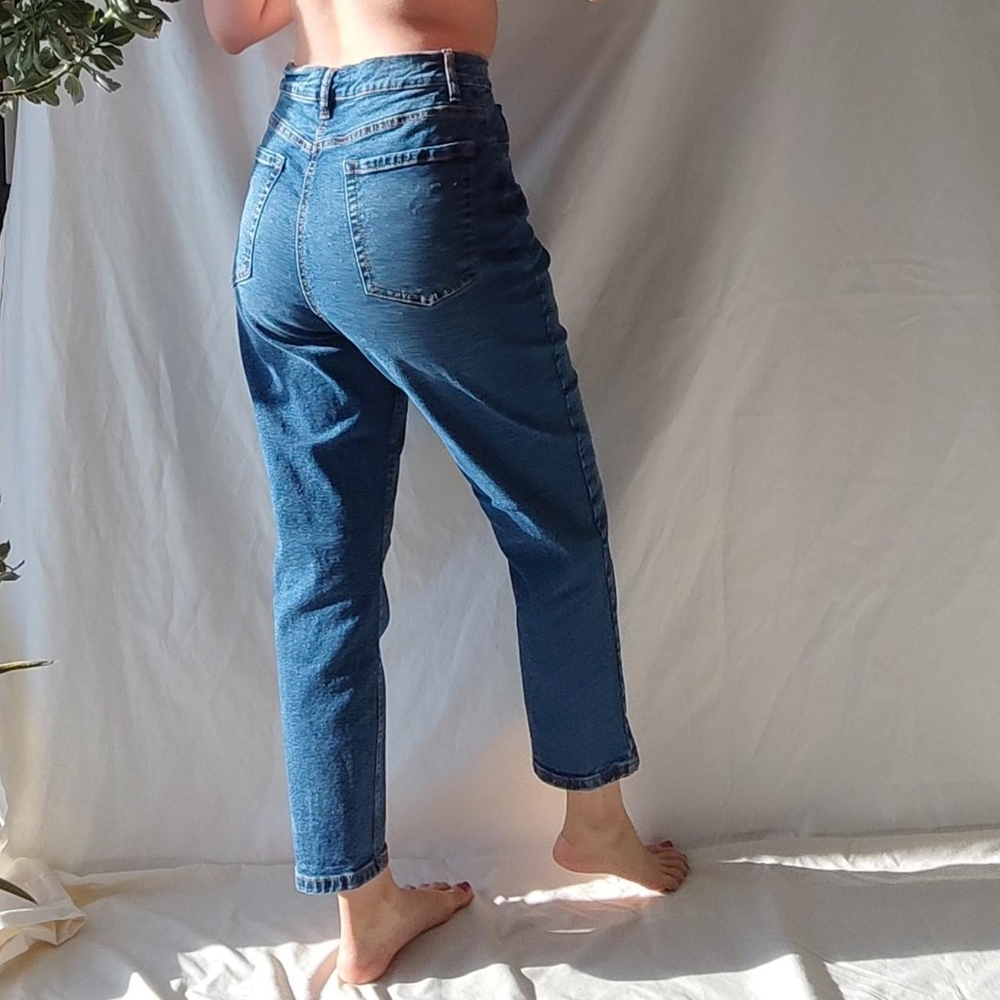 Ardene Blue Medium Wash Mom Jeans - Picture 2 of 3